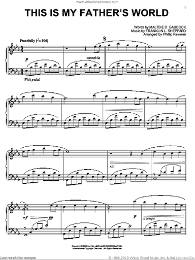 This Is My Father's World (arr. Phillip Keveren)