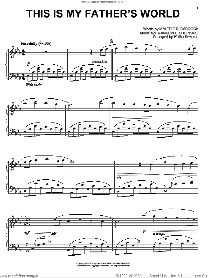 This Is My Father's World (arr. Phillip Keveren)