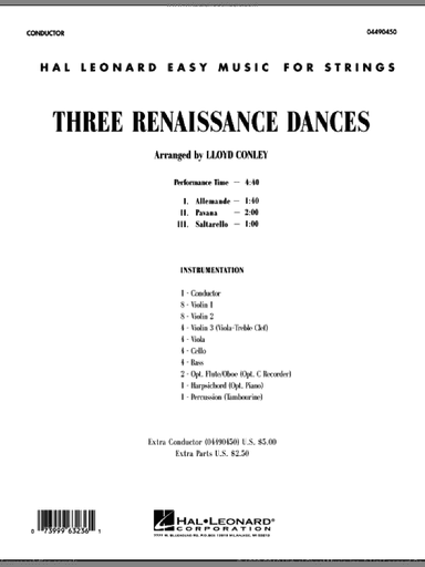 Three Renaissance Dances (COMPLETE)