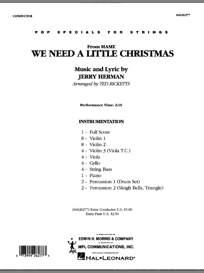 We Need A Little Christmas (from Mame) (COMPLETE)