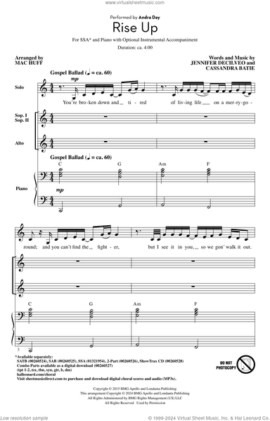 Rise Up (arr. Mac Huff)