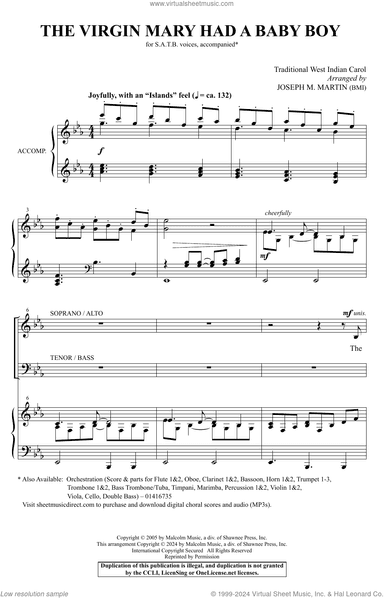 The Virgin Mary Had A Baby Boy (arr. Joseph M. Martin)