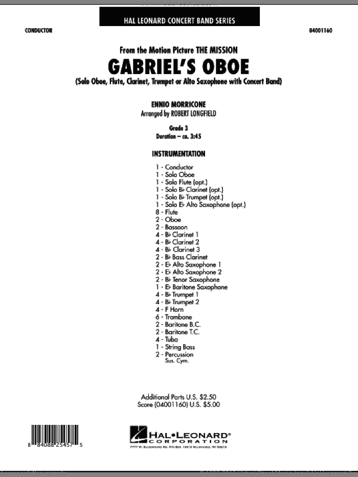 Gabriel's Oboe (from The Mission) (COMPLETE)