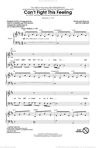Can't Fight This Feeling (from Glee) (adapt. Alan Billingsley)