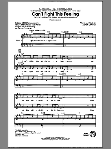 Can't Fight This Feeling (from Glee) (adapt. Alan Billingsley)
