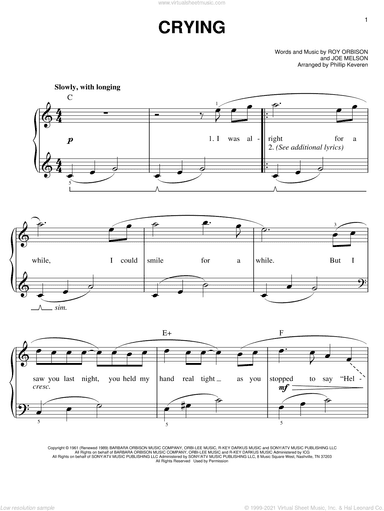 Crying (arr. Phillip Keveren)