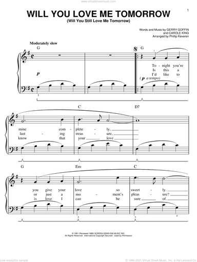 Will You Love Me Tomorrow (Will You Still Love Me Tomorrow) (arr. Phillip Keveren)