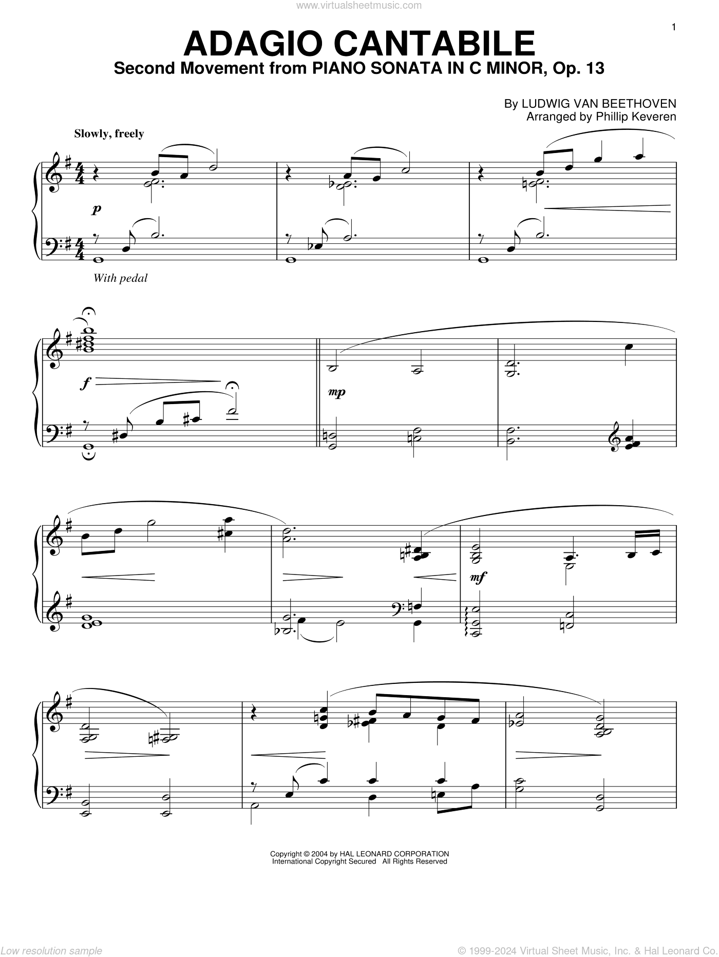 Adagio Cantabile (arr. Phillip Keveren)