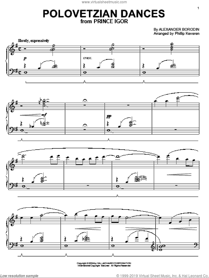 Polovetsian Dances [Jazz version] (arr. Phillip Keveren)