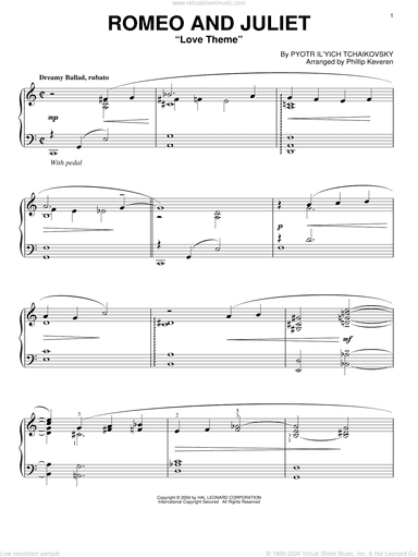 Romeo And Juliet (Love Theme) [Jazz version] (arr. Phillip Keveren)