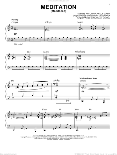 Meditation (Meditacao) [Jazz version] (arr. Brent Edstrom)