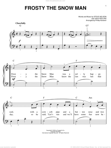 Frosty The Snow Man (arr. Phillip Keveren)