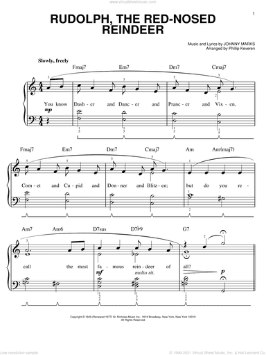 Rudolph The Red-Nosed Reindeer (arr. Phillip Keveren)