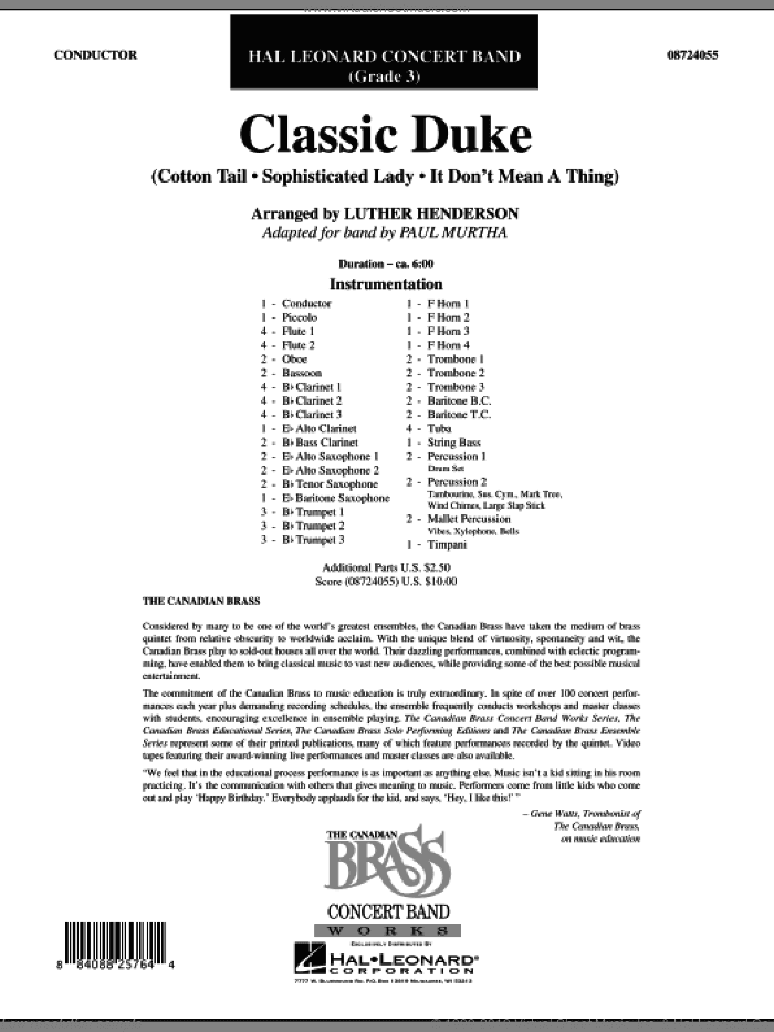 Classic Duke (COMPLETE)