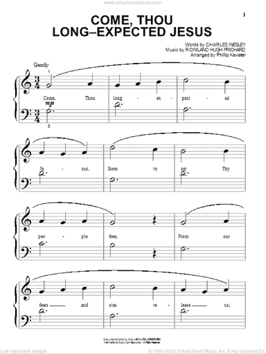 Come, Thou Long-Expected Jesus (arr. Phillip Keveren)