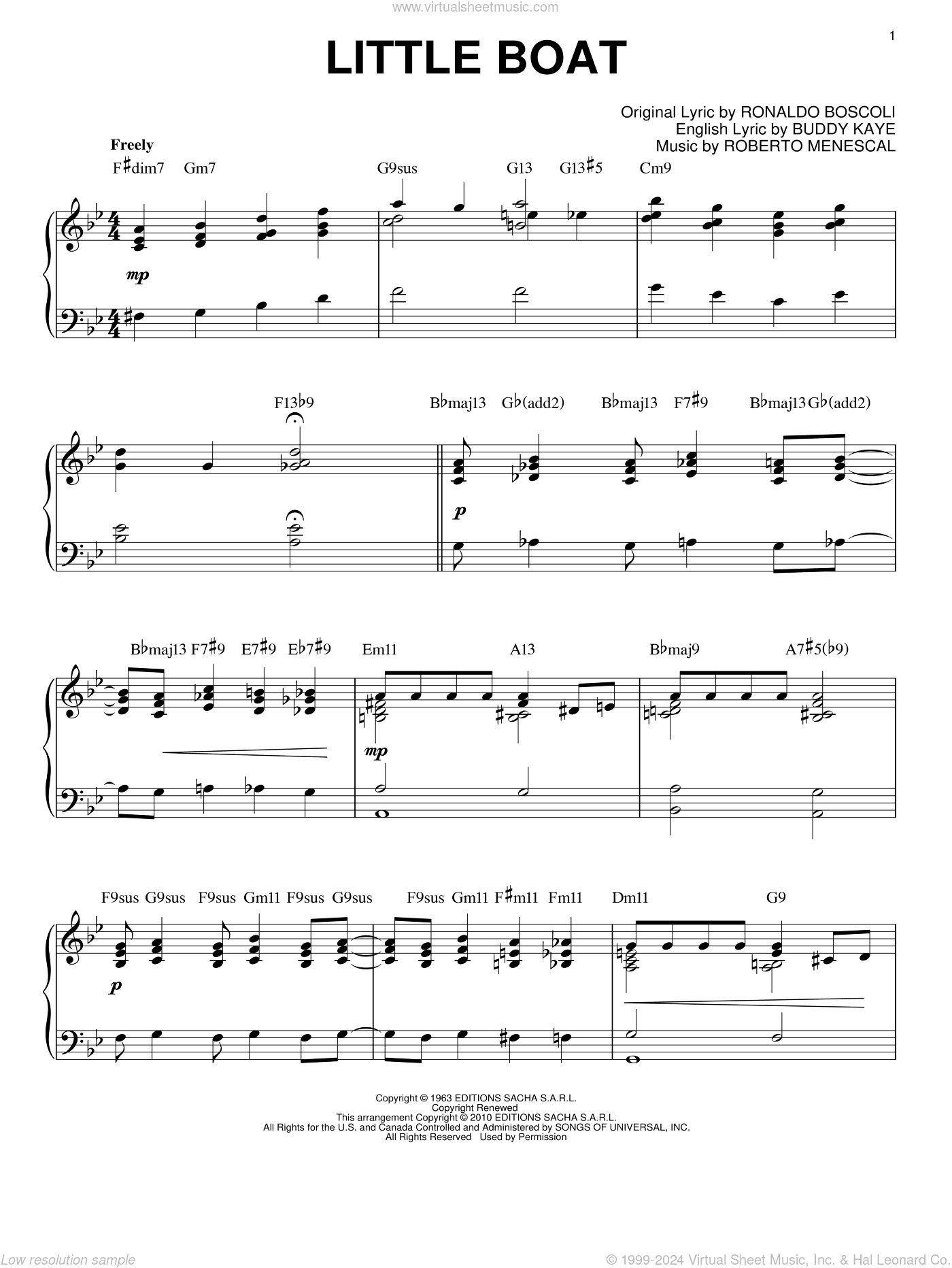 Little Boat [Jazz version] (arr. Brent Edstrom)