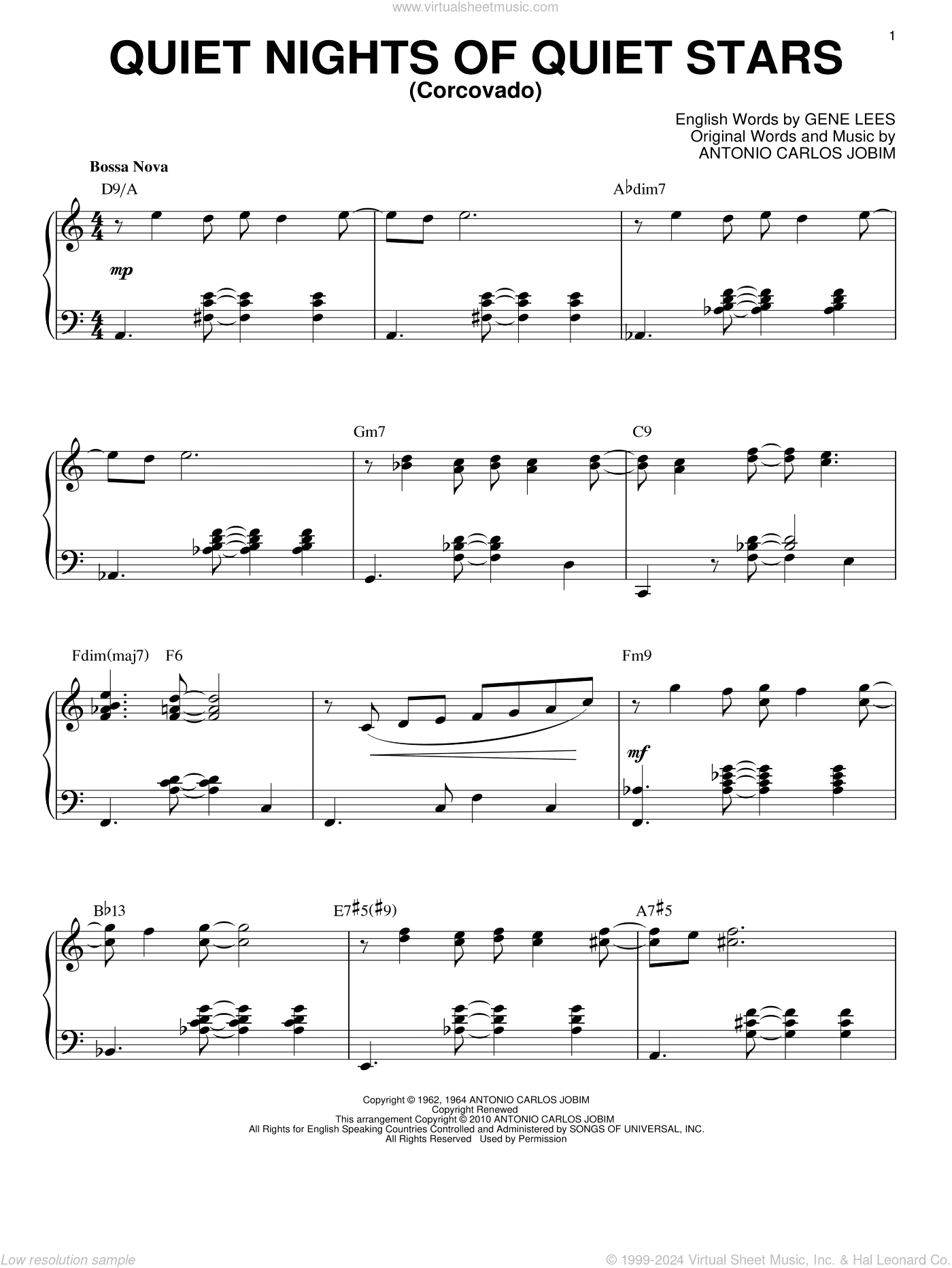 Quiet Nights Of Quiet Stars (Corcovado) [Jazz version] (arr. Brent Edstrom)
