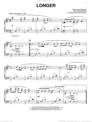 Longer (arr. Phillip Keveren)