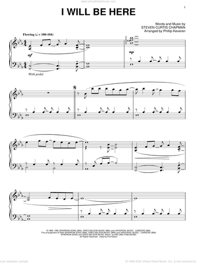 I Will Be Here (arr. Phillip Keveren)