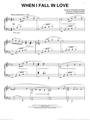 When I Fall In Love (arr. Phillip Keveren)