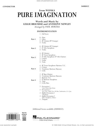 Pure Imagination (from Wonka) (arr. Paul Murtha)