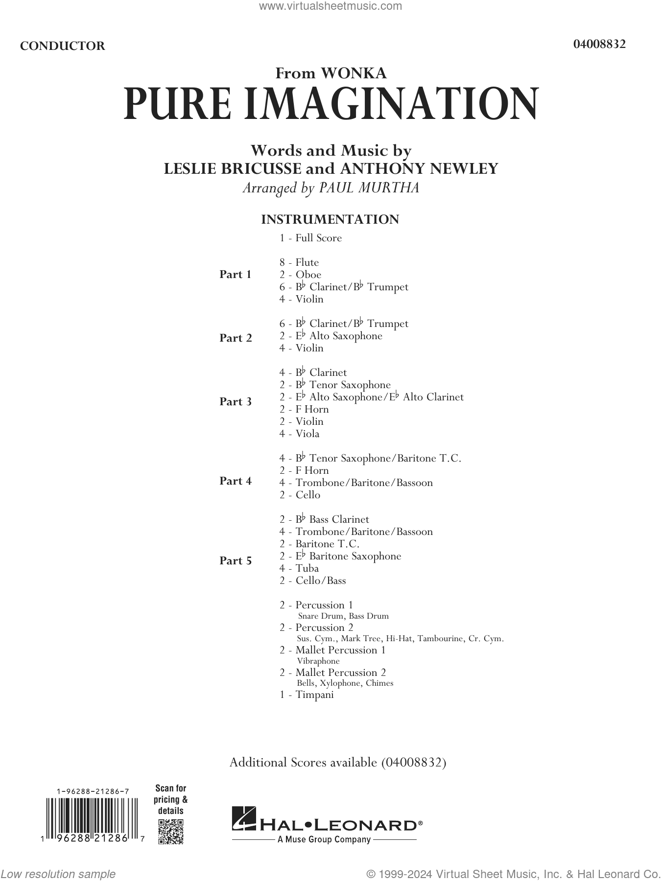 Pure Imagination (from Wonka) (arr. Paul Murtha)