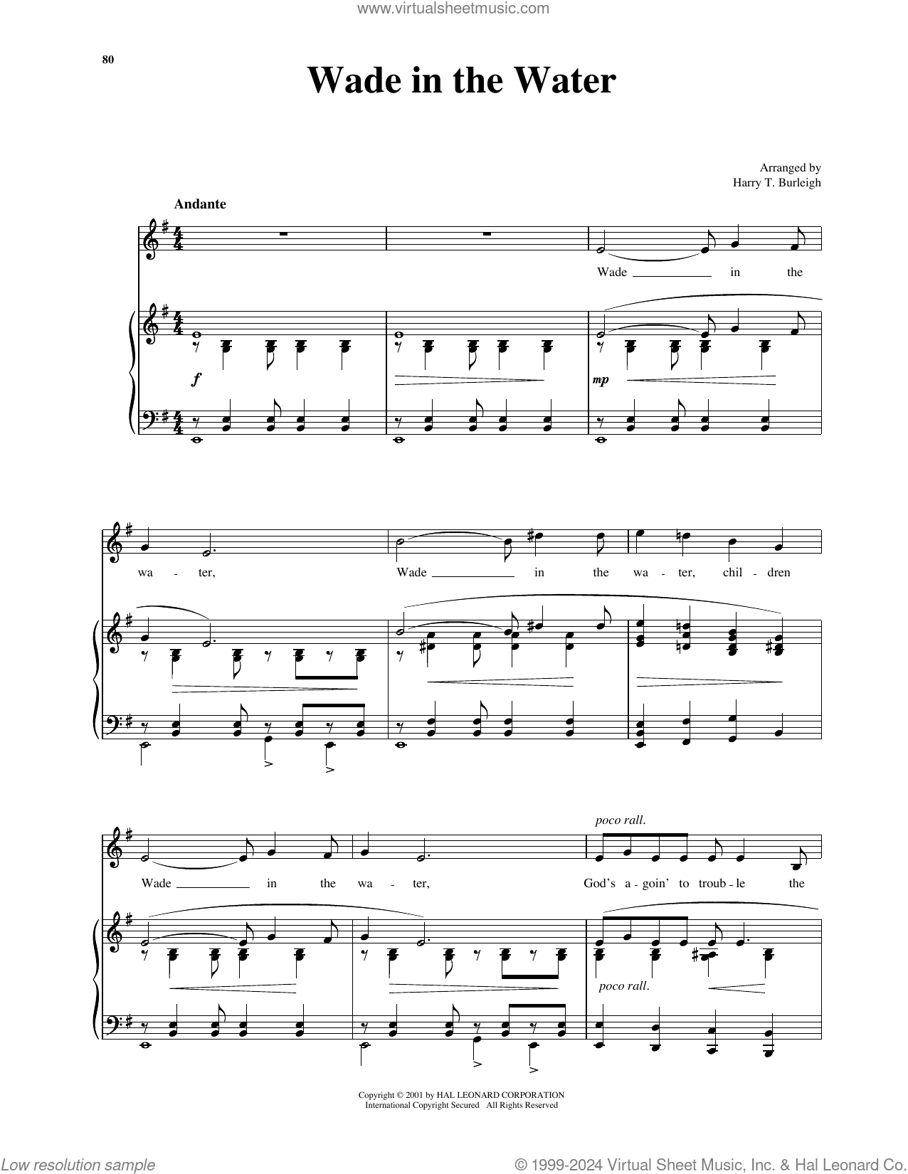 Wade In The Water (arr. Richard Walters) (High Voice)