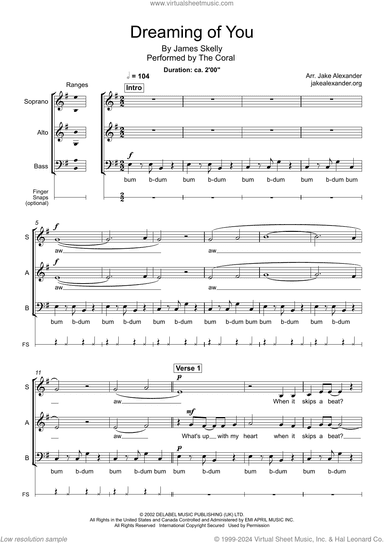 Dreaming Of You (arr. Jake Alexander)