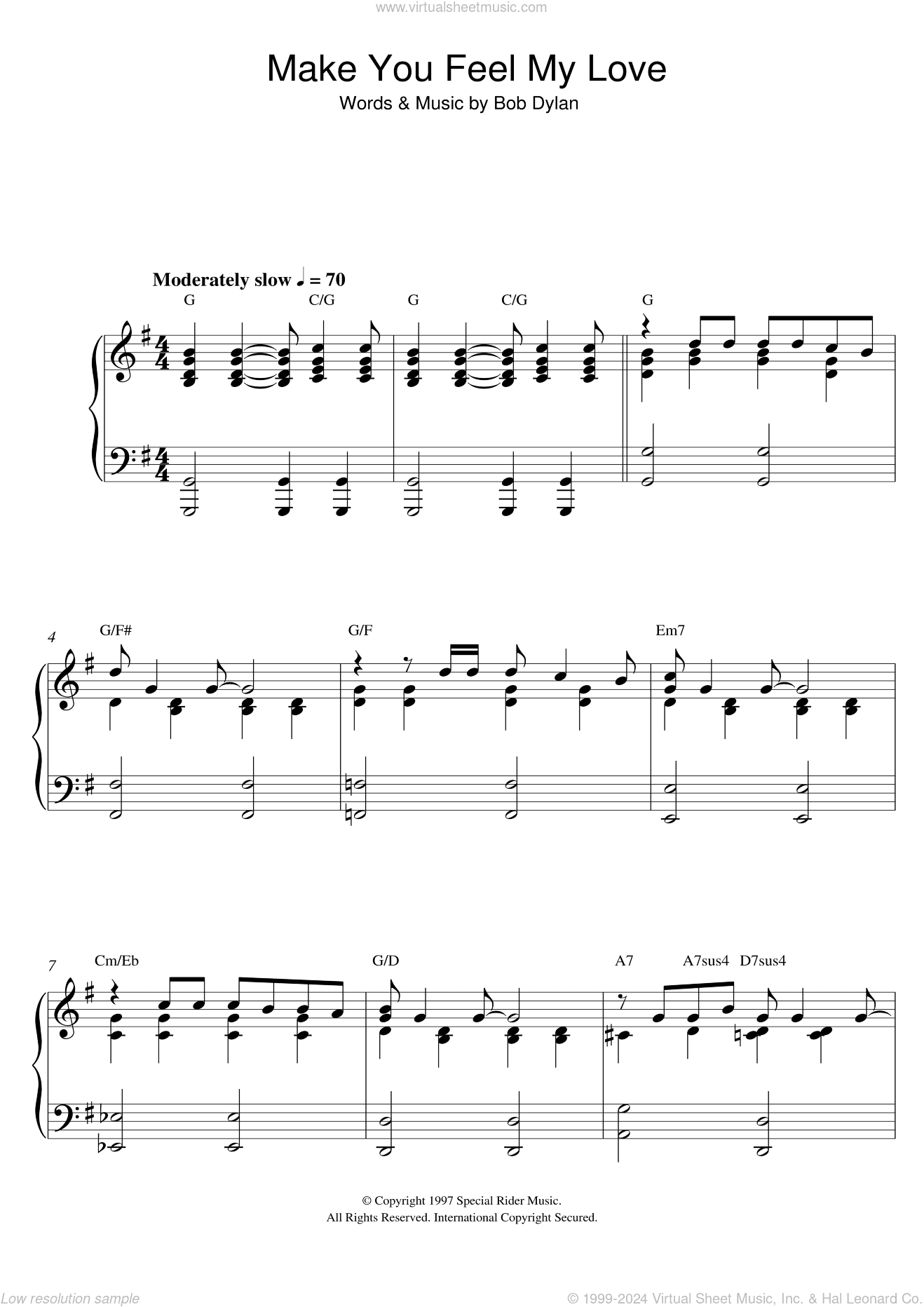 Make You Feel My Love, (intermediate)