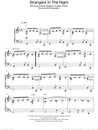 Strangers In The Night, (intermediate)