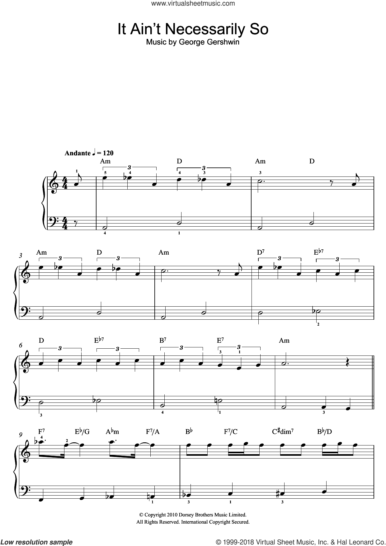 It Ain't Necessarily So (From Porgy And Bess)