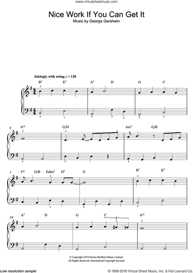 Nice Work If You Can Get It, (easy)