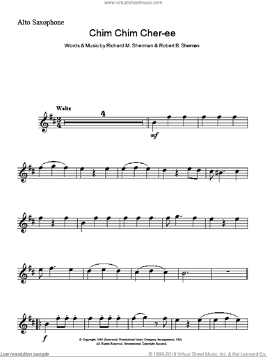 Chim Chim Cher-ee (from Mary Poppins)