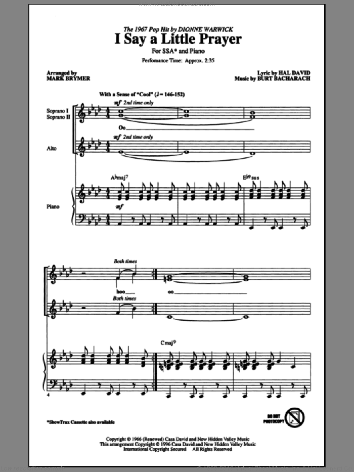 I Say A Little Prayer (arr. Mark Brymer)