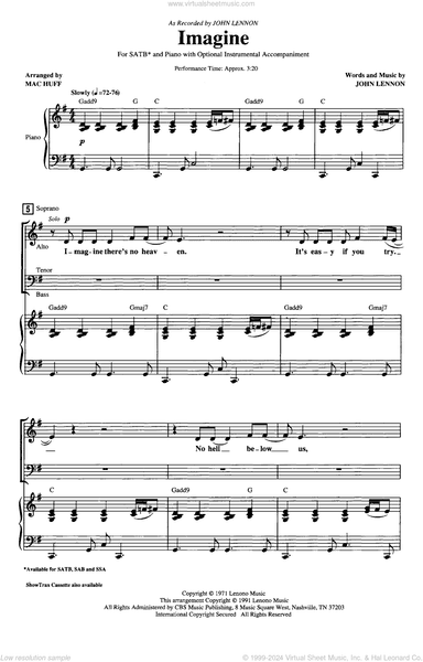 Imagine (arr. Mac Huff)
