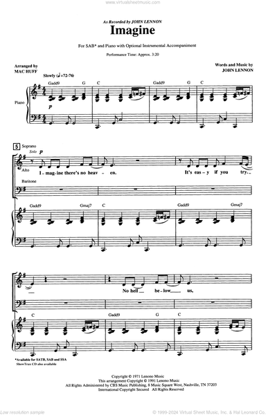 Imagine (arr. Mac Huff)