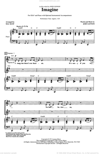 Imagine (arr. Mac Huff)