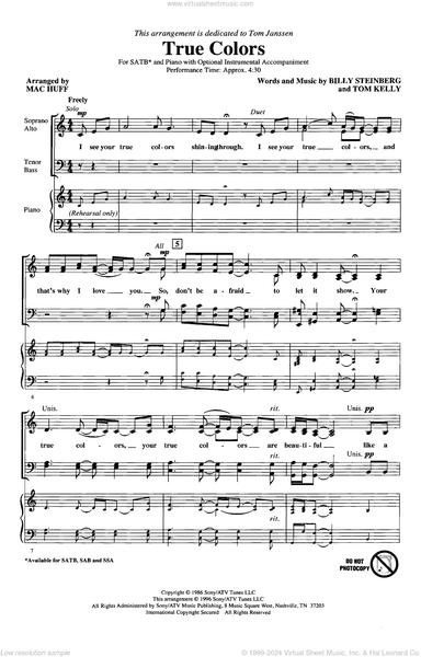 True Colors (arr. Mac Huff)