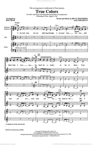 True Colors (arr. Mac Huff)