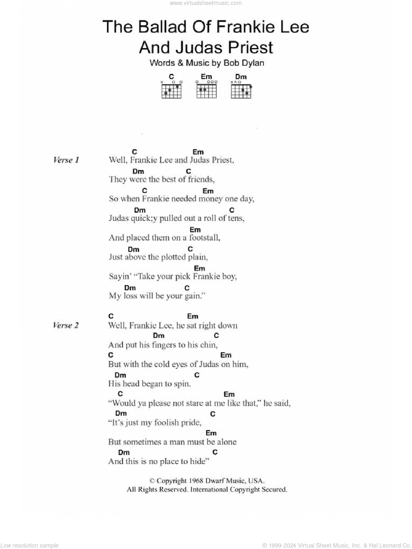 The Ballad Of Frankie Lee And Judas Priest