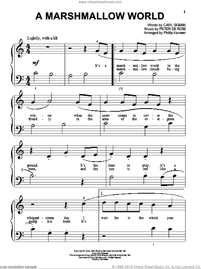 A Marshmallow World (arr. Phillip Keveren)
