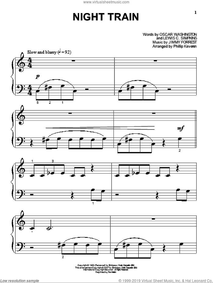 Night Train (arr. Phillip Keveren)
