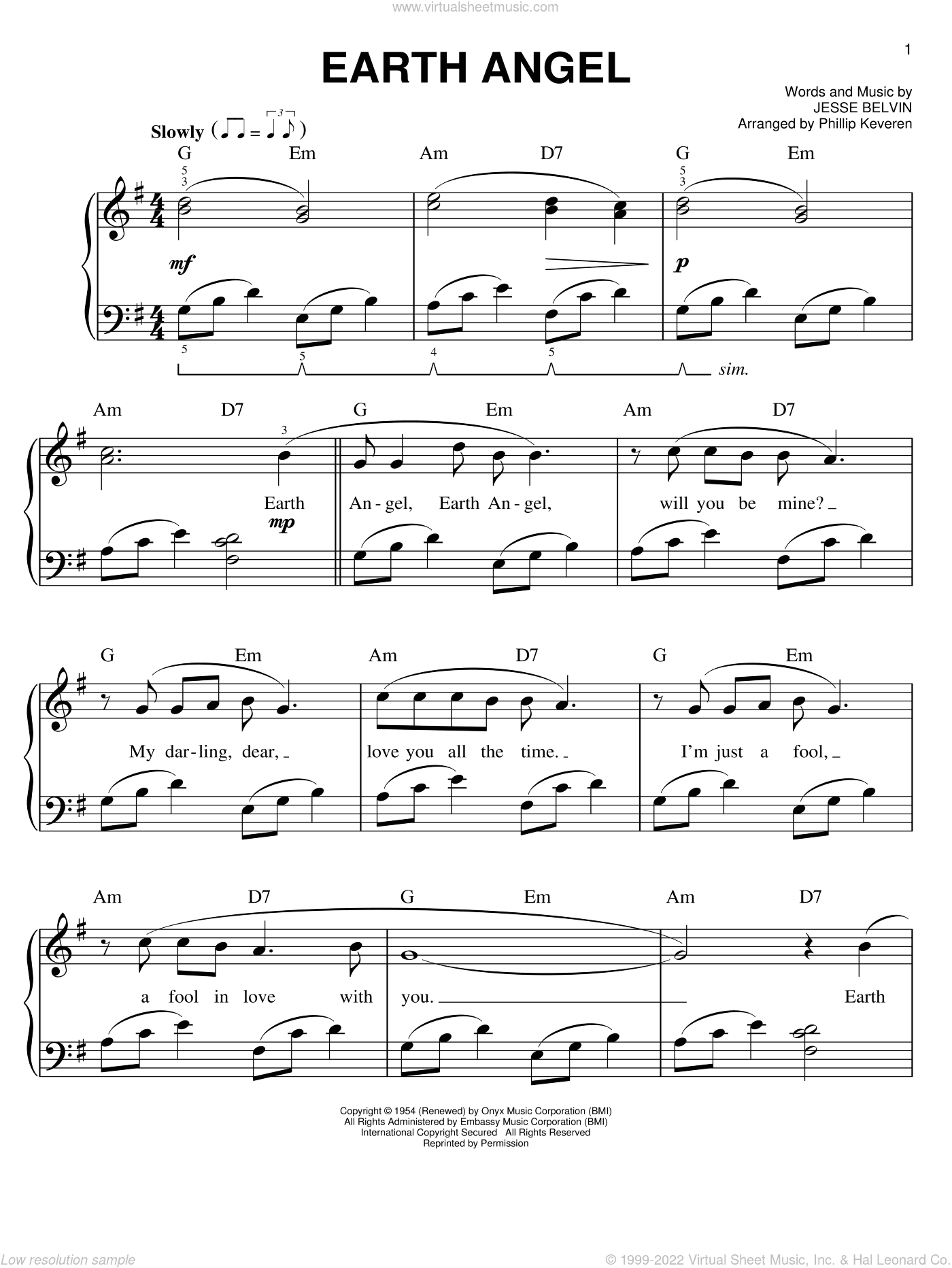 Earth Angel (arr. Phillip Keveren)
