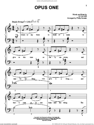 Opus One (arr. Phillip Keveren)