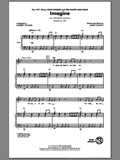Imagine (arr. Audrey Snyder)