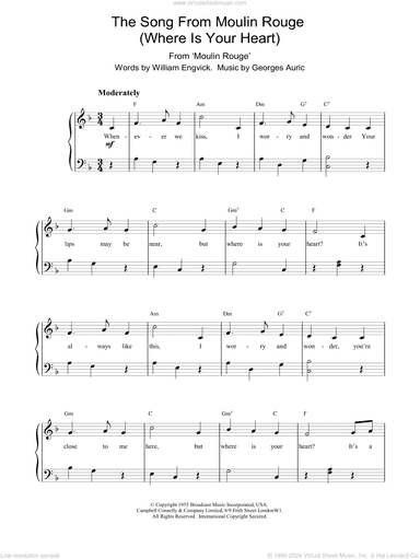 The Song From Moulin Rouge (Where Is Your Heart)