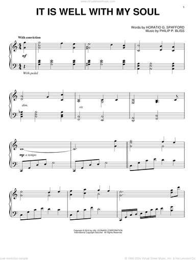 It Is Well With My Soul, (intermediate)