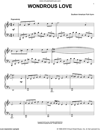 Wondrous Love, (intermediate)