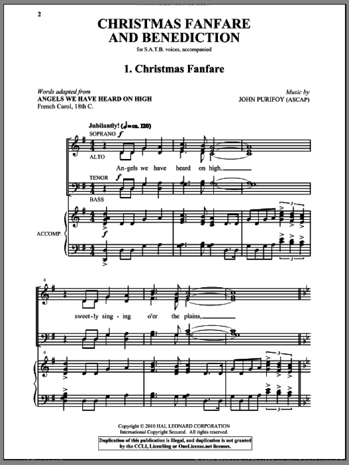 Christmas Fanfare And Benediction