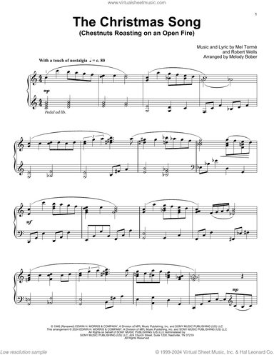 The Christmas Song (Chestnuts Roasting On An Open Fire) (arr. Melody Bober)